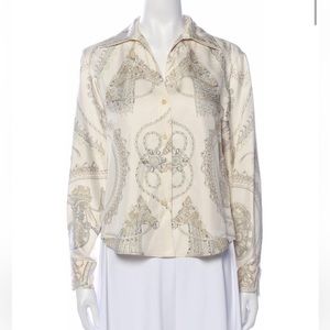 Hermès Vintage Silk Button Up NWT